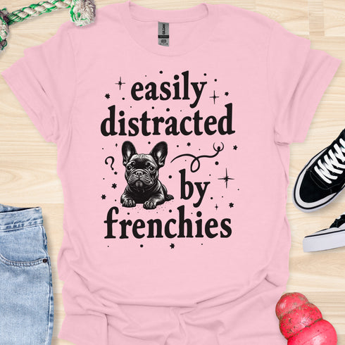 Easily distracted by frenchies - V12 - The Stars T-Shirt